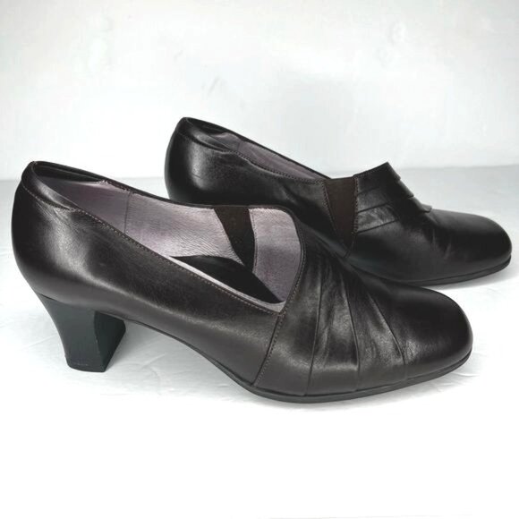 Beautifeel Womens Anne Black Leather Pump Heels Size 7 - Picture 7 of 11